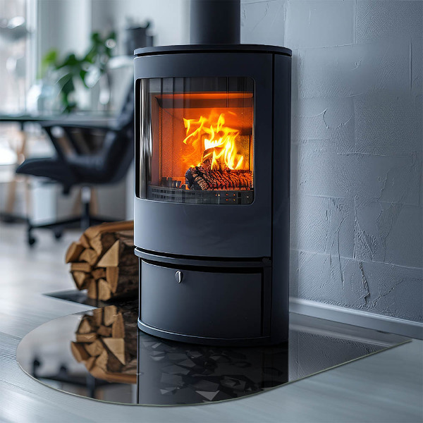 Félkör alakú kandalló alátét Absztrakt szilárdtestfelhő