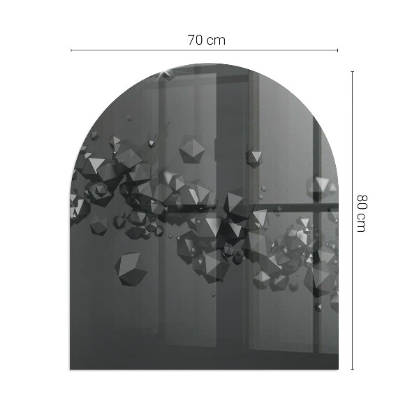 Félkör alakú kandalló alátét Absztrakt szilárdtestfelhő