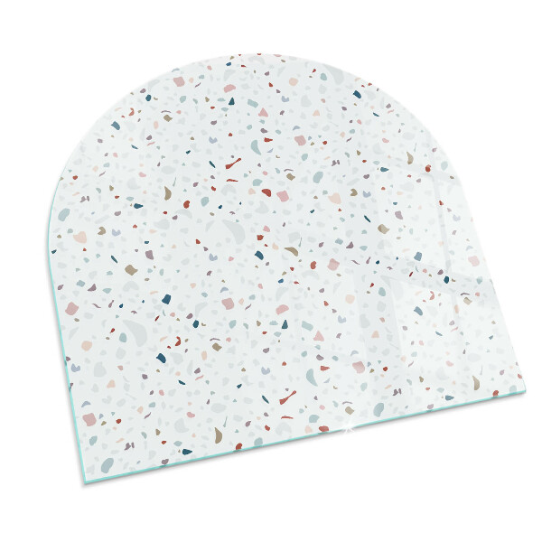 Félkör alakú kandalló alátét üveg Minta kis formákkal