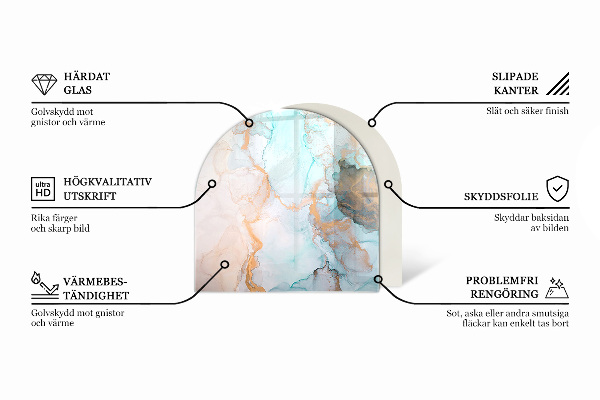 Félkör alakú kandalló alátét üveg Absztrakt háttér textúra