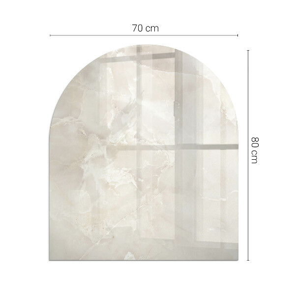 Félkör alakú kandalló alátét Természetes márványminta