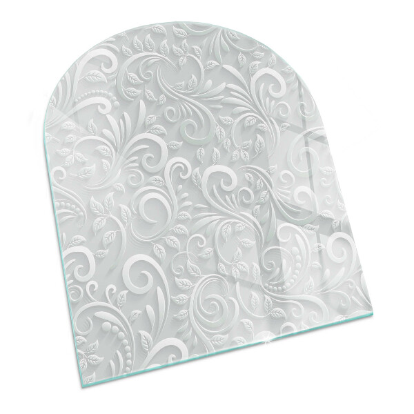 Félkör alakú kandalló alátét Elegáns növényi minta