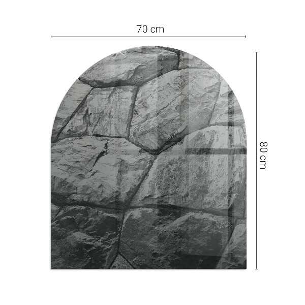 Félkör alakú kandalló alátét Természetes kő minta