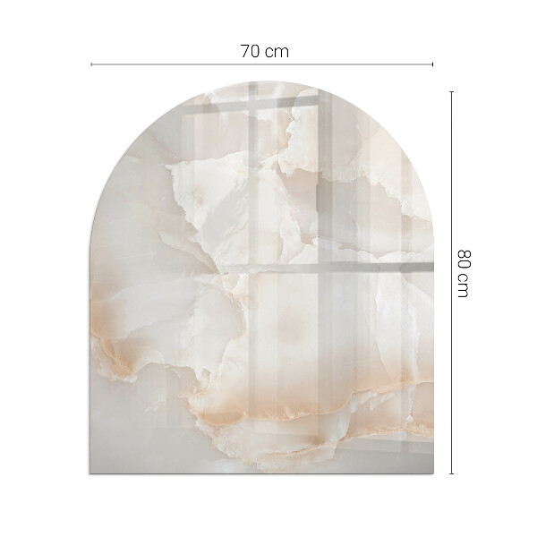 Félkör alakú kandalló alátét üveg Természetes kő minta