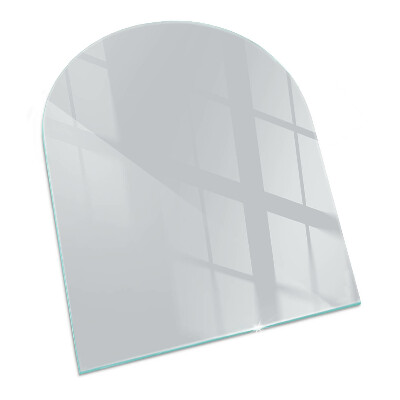 Félkör alakú üveg kandalló alátét Szín Szürke