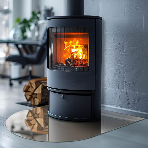 Félkör alakú kandalló alátét üveg Szín Bézs