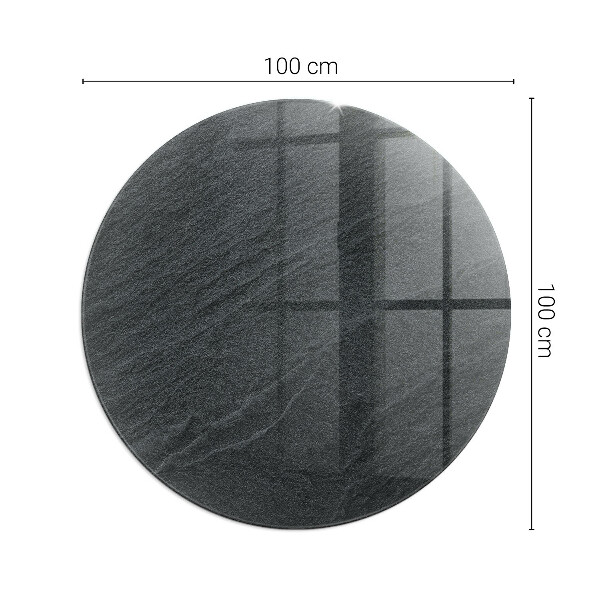 Kerek kandalló alátét üveg Természetes kő textúra