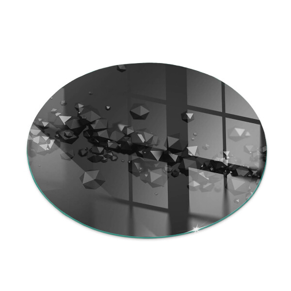 Kerek kandalló alátét Absztrakt szilárdtestfelhő