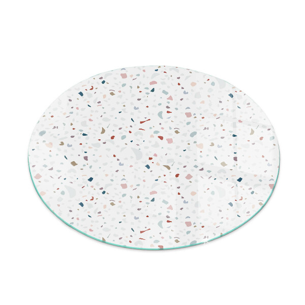 Kerek kandalló alátét üveg Minta kis formákkal