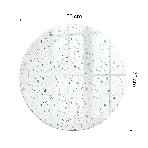 Kerek kandalló alátét üveg Minta kis formákkal