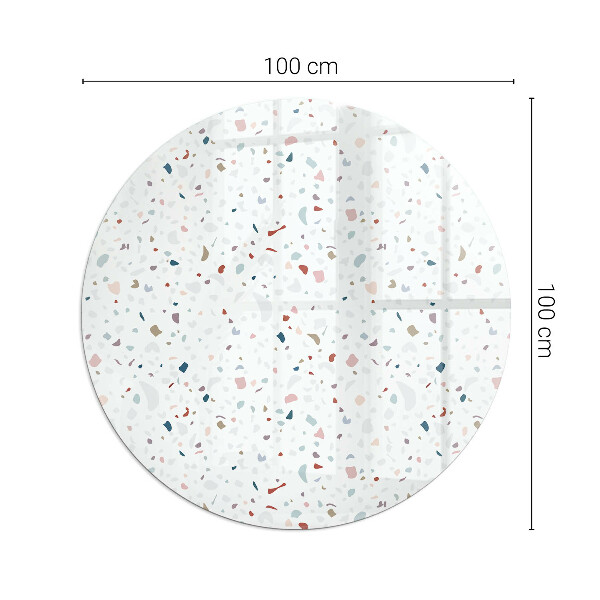 Kerek kandalló alátét üveg Minta kis formákkal