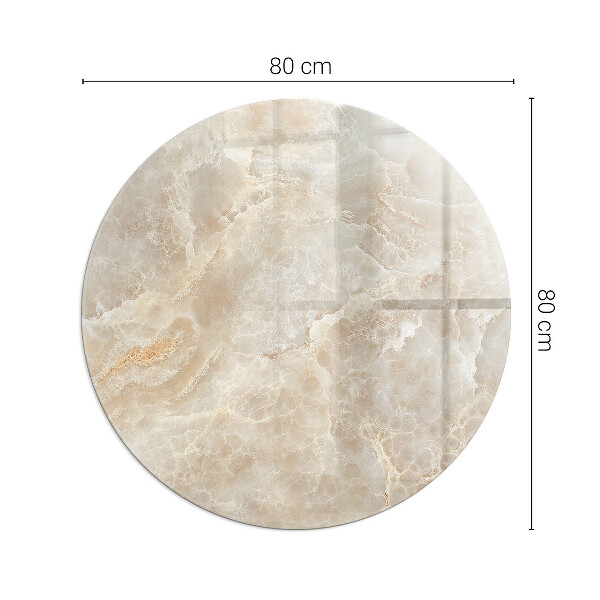 Kerek kandalló alátét üveg Természetes kő minta