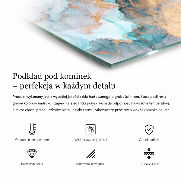 Kerek üveg kandalló alátét Fa deszkák textúrája