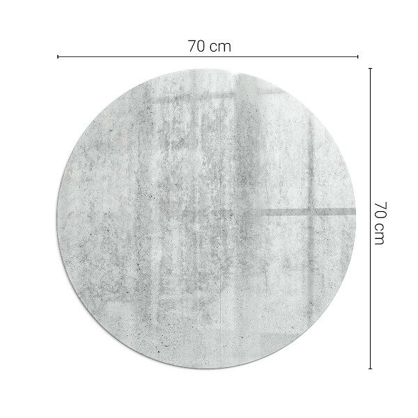 Kerek üveg kandalló alátét Nyers beton textúra