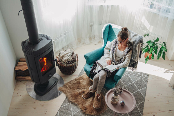 Kerek kandalló alátét Nyers beton textúra