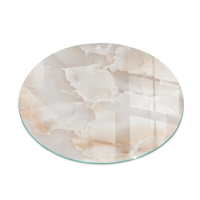 Kerek kandalló alátét üveg Természetes kő minta