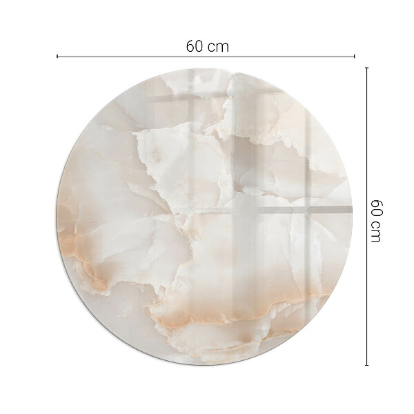 Kerek kandalló alátét üveg Természetes kő minta