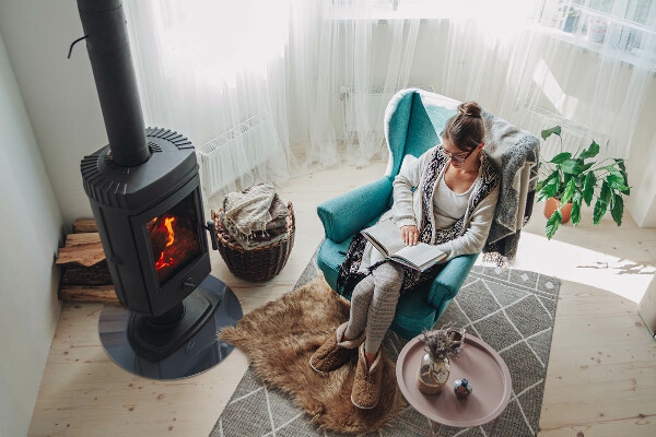 Kerek kandalló alátét üveg Szín Sötétkék