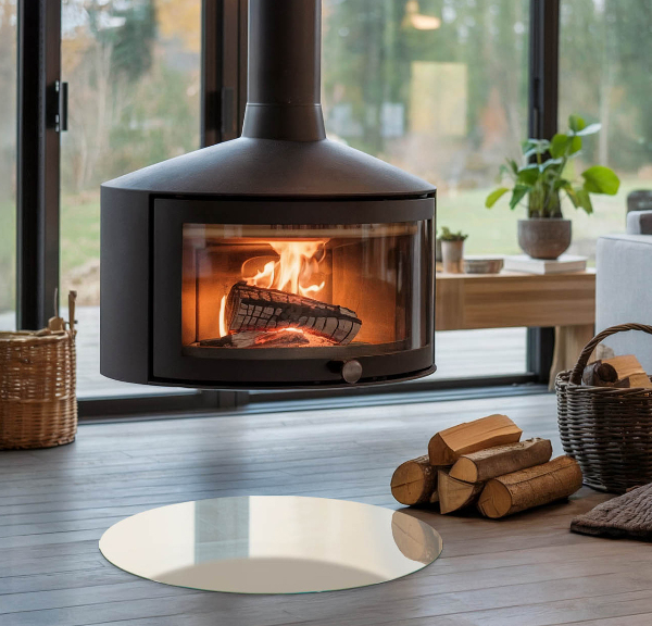 Kerek kandalló alátét Szín Bézs