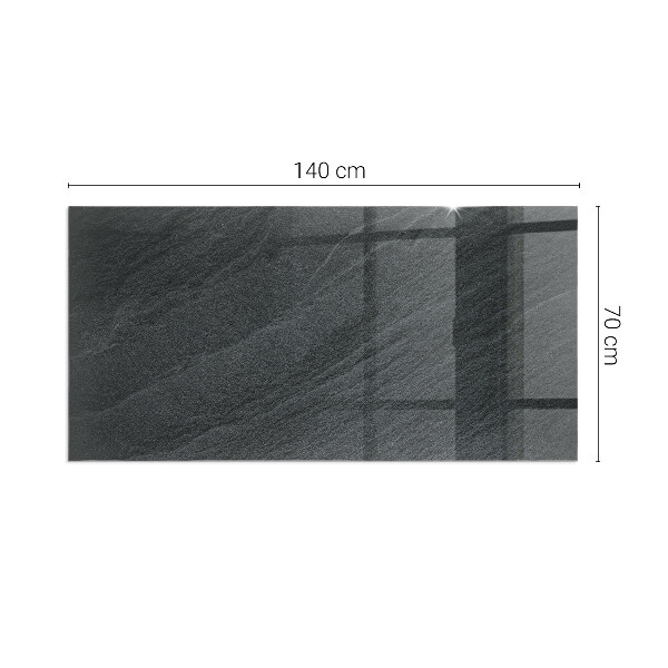 Téglalap alakú kandalló alátét üveg Természetes kő textúra