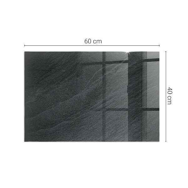 Téglalap alakú kandalló alátét üveg Természetes kő textúra