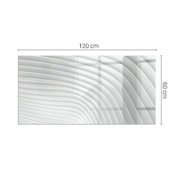 Téglalap alakú kandalló alátét üveg Finom vonalak hullámai