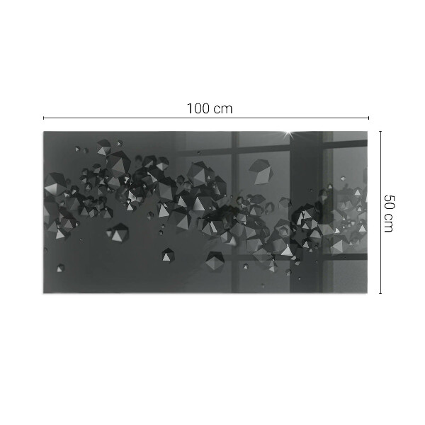 Téglalap alakú kandalló alátét Absztrakt szilárdtestfelhő