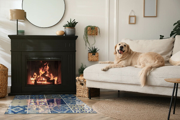 Téglalap alakú kandalló alátét Kerámia csempe minták