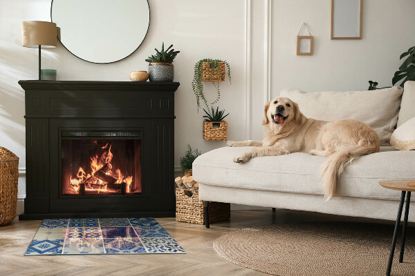 Téglalap alakú kandalló alátét Kerámia csempe minták