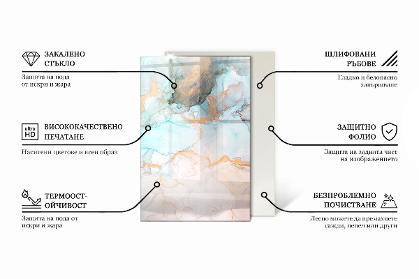 Téglalap alakú kandalló alátét Beton textúra hatással