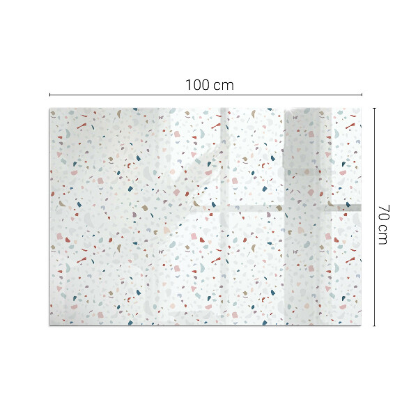 Téglalap alakú kandalló alátét üveg Minta kis formákkal