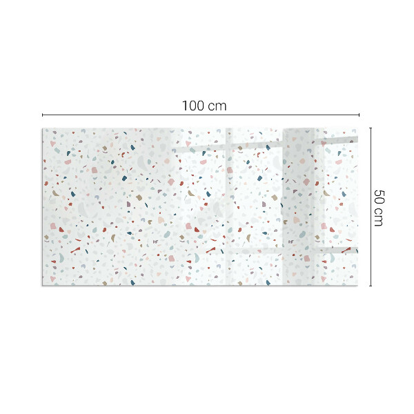 Téglalap alakú kandalló alátét üveg Minta kis formákkal
