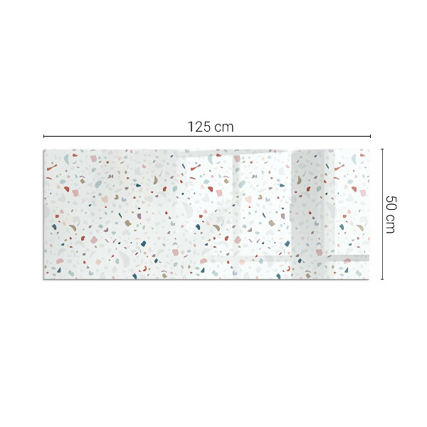 Téglalap alakú kandalló alátét üveg Minta kis formákkal