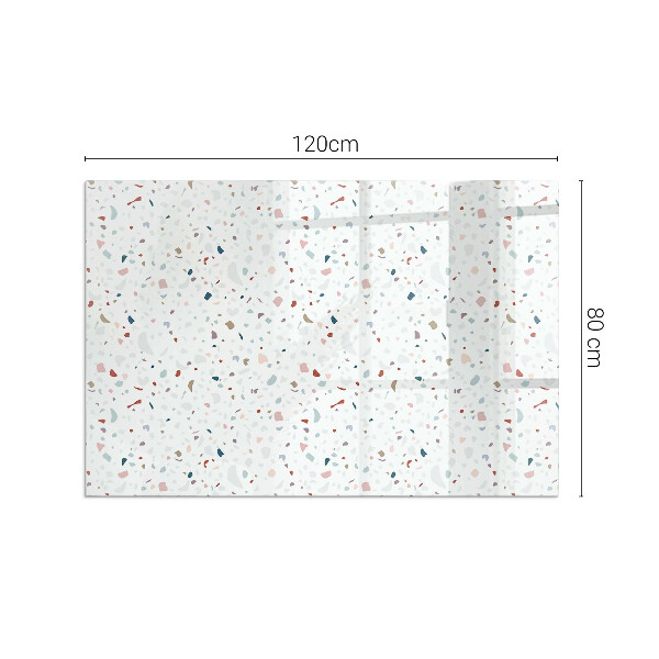 Téglalap alakú kandalló alátét üveg Minta kis formákkal