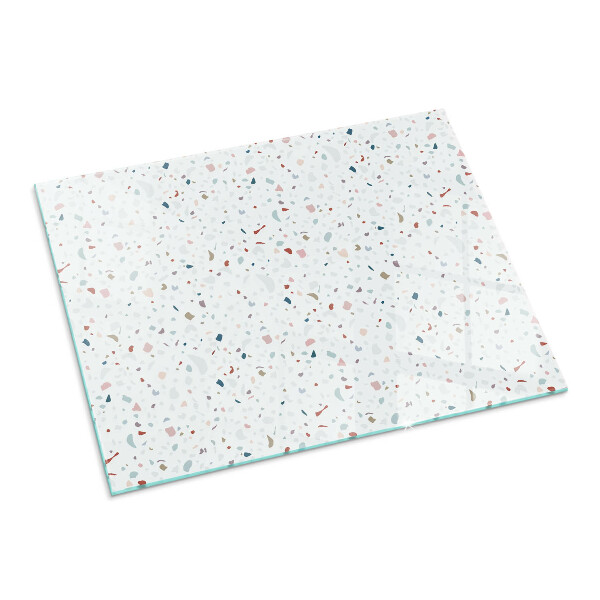 Téglalap alakú kandalló alátét üveg Minta kis formákkal