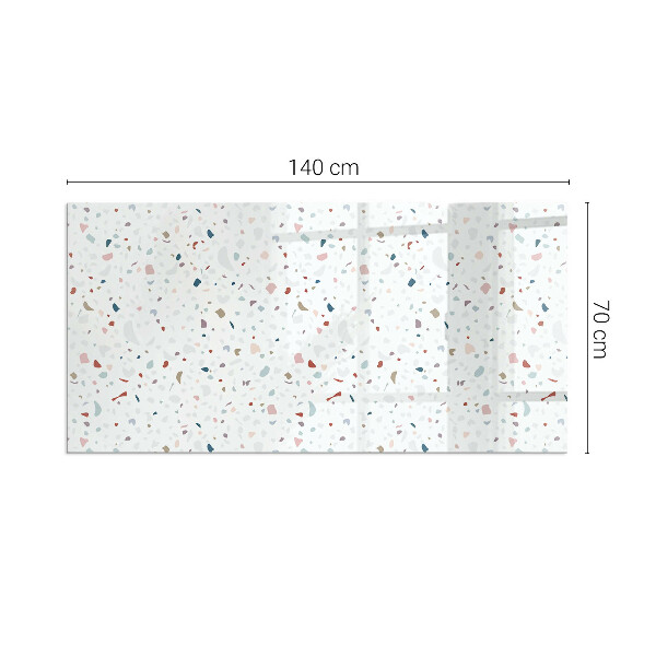 Téglalap alakú kandalló alátét üveg Minta kis formákkal