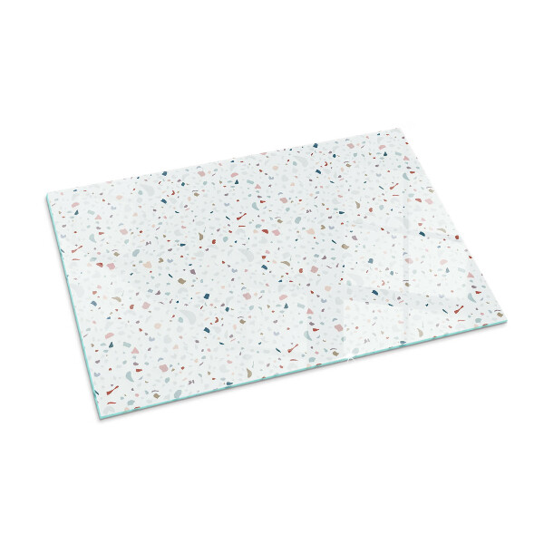 Téglalap alakú kandalló alátét üveg Minta kis formákkal