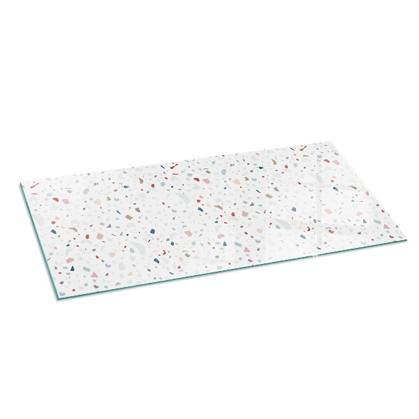 Téglalap alakú kandalló alátét üveg Minta kis formákkal