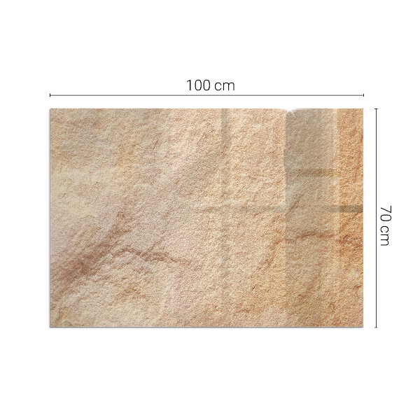 Téglalap alakú kandalló alátét üveg Természetes kő textúra