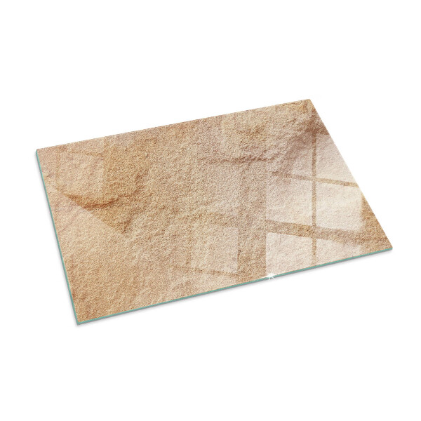 Téglalap alakú kandalló alátét üveg Természetes kő textúra