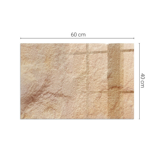 Téglalap alakú kandalló alátét üveg Természetes kő textúra