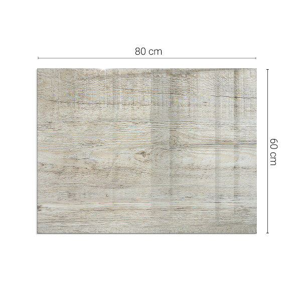 Téglalap alakú üveg kandalló alátét Világos fa textúra