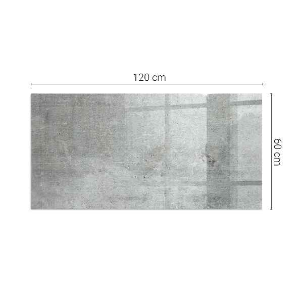 Téglalap alakú kandalló alátét üveg Nyers beton textúra