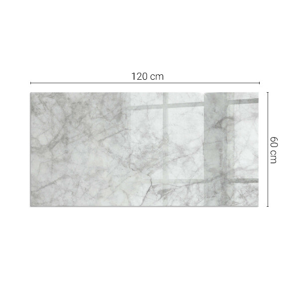 Téglalap alakú kandalló alátét üveg Márvány szerkezeti minta