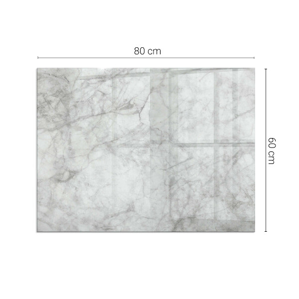 Téglalap alakú kandalló alátét üveg Márvány szerkezeti minta