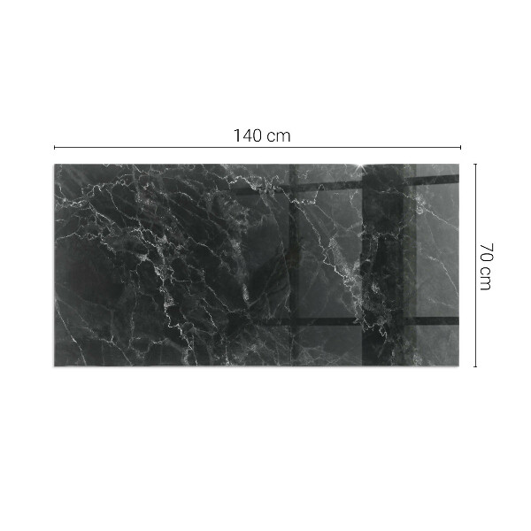 Téglalap alakú üveg kandalló alátét Elegáns márványminta