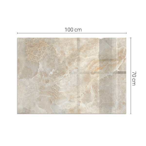 Téglalap alakú kandalló alátét üveg Természetes kő minta