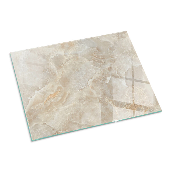 Téglalap alakú kandalló alátét üveg Természetes kő minta