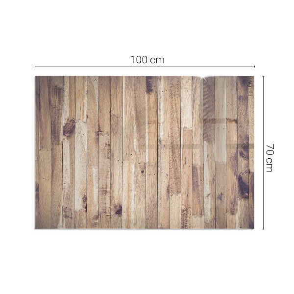 Téglalap alakú kandalló alátét üveg Fa tábla az elrendezésben