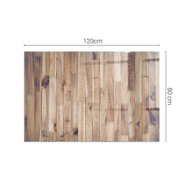 Téglalap alakú kandalló alátét üveg Fa tábla az elrendezésben